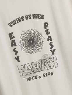 Farah Moore Graphic Print T-Shirt In Ecru -Farah 1 314a72f4 b205 4b3f b340 c1ba0f49c2a9