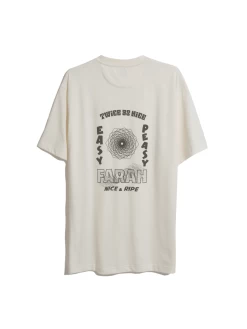 Farah Moore Graphic Print T-Shirt In Ecru -Farah 4