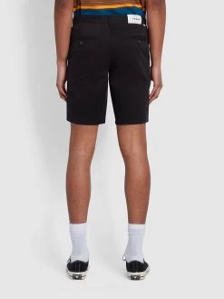 Farah Hawk Regular Fit Organic Cotton Chino Shorts In Black 9 Farah Hawk Regular Fit Organic Cotton Chino Shorts In Black -Farah BLACK f4hsb095 010 alt4
