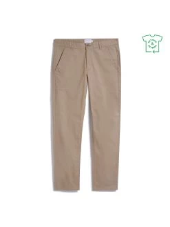 Farah Elm Regular Slim Fit Organic Cotton Twill Chinos In Beige -Farah F4BSB094223