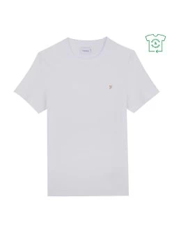 Farah Danny Regular Fit Organic Cotton T-Shirt In White -Farah F4KFD040104