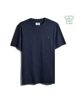 Farah Danny Regular Fit Organic Cotton T-Shirt In True Navy -Farah F4KFD040412