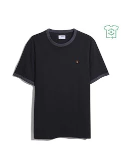Farah Groves Regular Fit T-Shirt In Black -Farah F4KFD041010