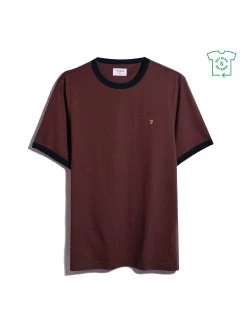 Groves Regular Fit T-Shirt In Farah Red -Farah F4KFD041626