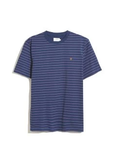 Farah Oakland Regular Fit Bretton Stripe T-Shirt In Rich Indigo 11 Farah Oakland Regular Fit Bretton Stripe T-Shirt In Rich Indigo -Farah F4KFD043972