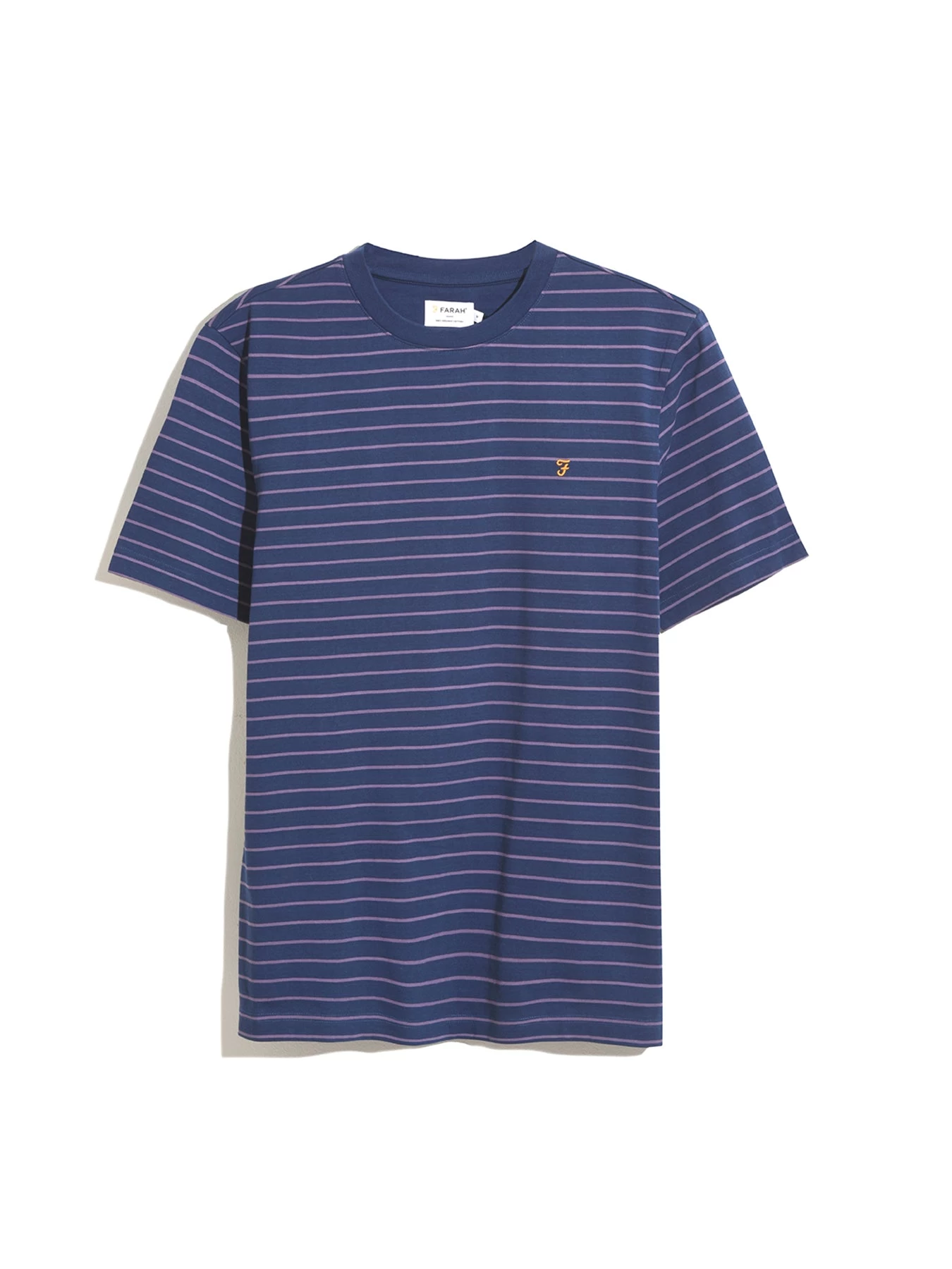 Farah Oakland Regular Fit Bretton Stripe T-Shirt In Rich Indigo 7 Farah Oakland Regular Fit Bretton Stripe T-Shirt In Rich Indigo - Image 5