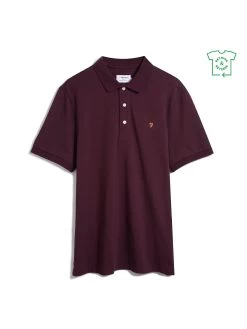 Blanes Slim Fit Organic Cotton Polo Shirt In Farah Red -Farah F4KSB068626
