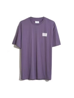 Damon Farah Logo Print T-Shirt In Slate Purple -Farah F4KSE028516FRONT