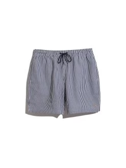 Farah Colbert Seersucker Stripe Swim Shorts In True Navy -Farah F4SSE078412
