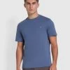 Farah Danny Regular Fit Organic Cotton T-Shirt In River Bed -Farah ajtrpca2u9npydifobj2