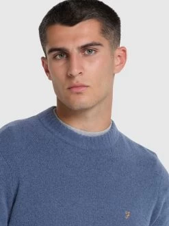 Farah Spero Regular Fit Crew Neck Jumper In River Bed -Farah bsct5oktvcqqf1d8ddzd