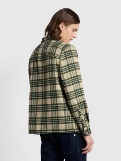 Farah Torino Casual Fit Long Sleeve Check Overhirt In Smoky Brown Marl -Farah c1mh7psodmhopvfbkvrt