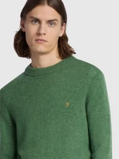 Farah Birchall Slim Fit Crew Neck Sweater In Wreath Green -Farah cmsqctcuylrymbzki8xg