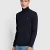 Farah Gosforth Slim Fit Roll Neck Jumper In True Navy -Farah cquy4bseikigdyn282hc