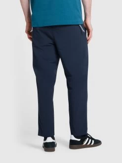 Farah Hawtin Tapered Fit Drawstring Trousers In True Navy -Farah cwnfkcylnfxisr90uufu