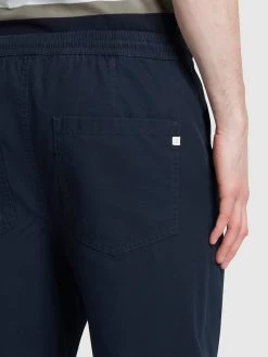 Farah Hawtin Tapered Fit Canvas Drawstring Trousers In True Navy -Farah dannbmgtourhlaamh0sh