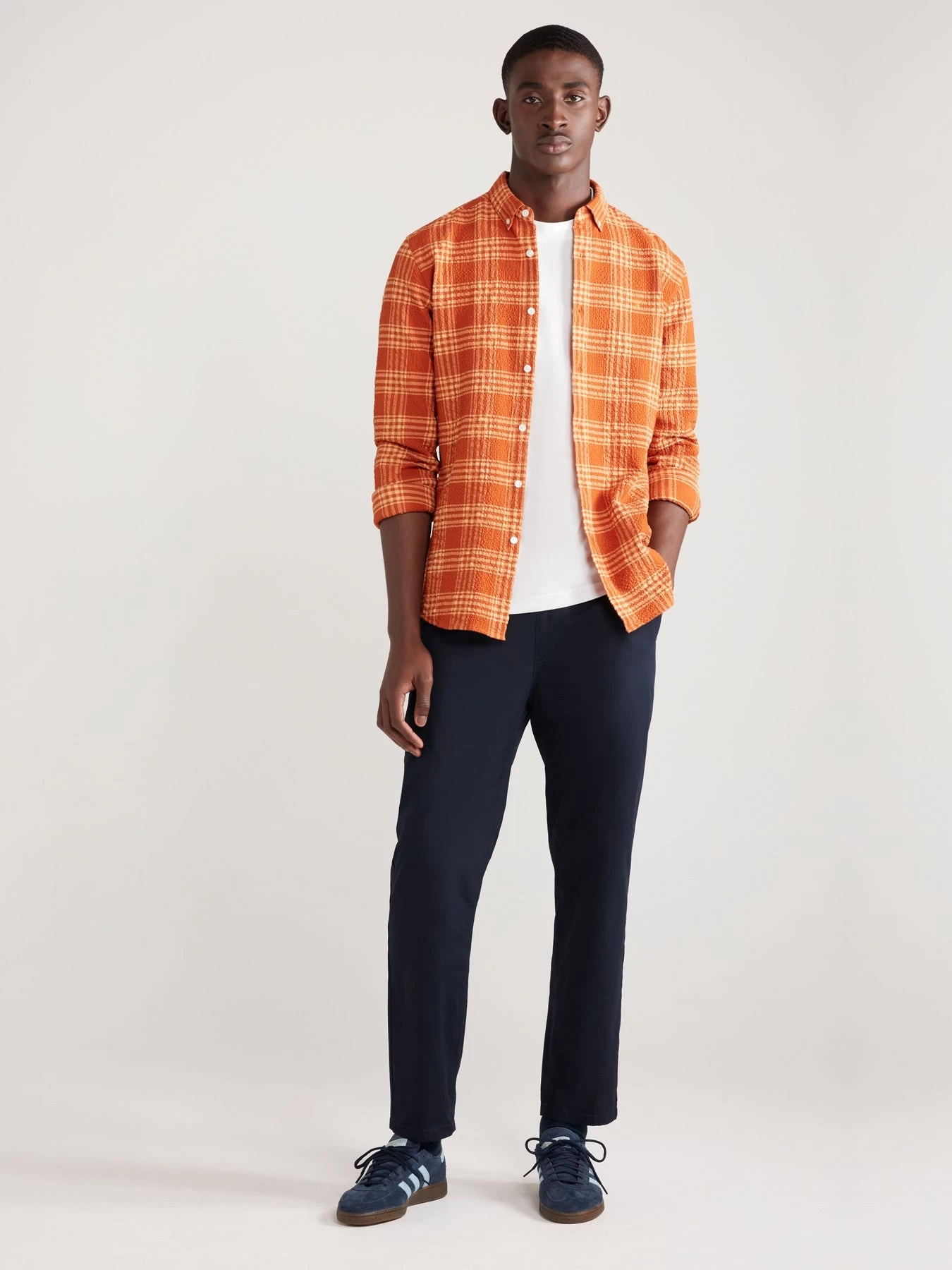 Farah Wailer Check Long Sleeve Button Down Shirt In Raw Umber 3 Farah Wailer Check Long Sleeve Button Down Shirt In Raw Umber