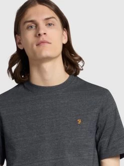Farah Danny Regular Fit Organic Cotton T-Shirt In Grey Marl -Farah ea0mskbrwkia4c09rdgz