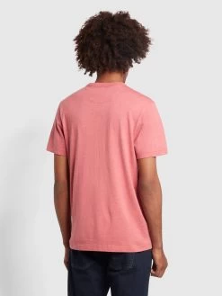 Farah Danny Regular Fit Organic Cotton T-Shirt In Dark Rose Marl -Farah eandejudx61fmgiwbygz
