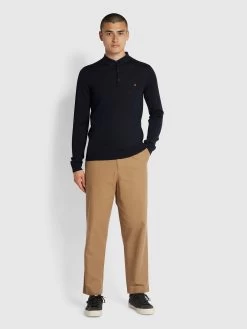 Farah Glenarm Slim Fit Polo Jumper In True Navy -Farah egmd89zoaxzyrns9rmpi