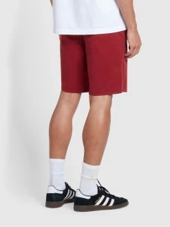 Farah Hawk Short Garment Dye Twill Shorts In Clay Red -Farah eu2hothg4irvbrl7mpuo