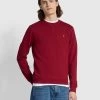 Farah Tim Slim Fit Crew Neck Sweatshirt In Warm Red 1 Farah Tim Slim Fit Crew Neck Sweatshirt In Warm Red -Farah eyhchbiwagqamyb7lkpp