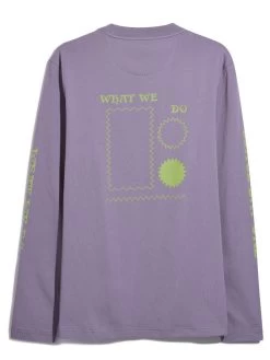 Farah Lopez Graphic Long Sleeve Tee In Dusty Purple -Farah f1339b99b61f6f0bcc2801bcf74de81c