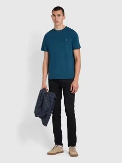 Farah Drake Skinny Fit Twill Chinos In Black