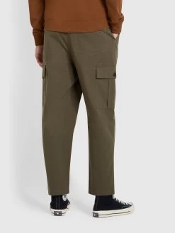 Farah Hawtin Relaxed Fit Twill Cargo Trousers In Olive Green -Farah f4bfd073 390 alt3