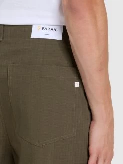 Farah Hawtin Relaxed Fit Twill Cargo Trousers In Olive Green -Farah f4bfd073 390 alt4