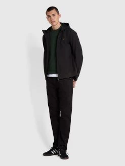 Farah Elm Regular Slim Fit Black Stretch Jeans In Black