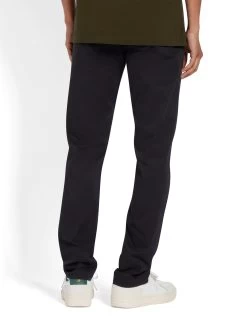 Farah Endmore Skinny Fit Organic Cotton Chino Twill Trousers In Black -Farah f4bhb010 010 alt3 1
