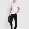 Farah Endmore Skinny Fit Organic Cotton Twill Chinos In True Navy