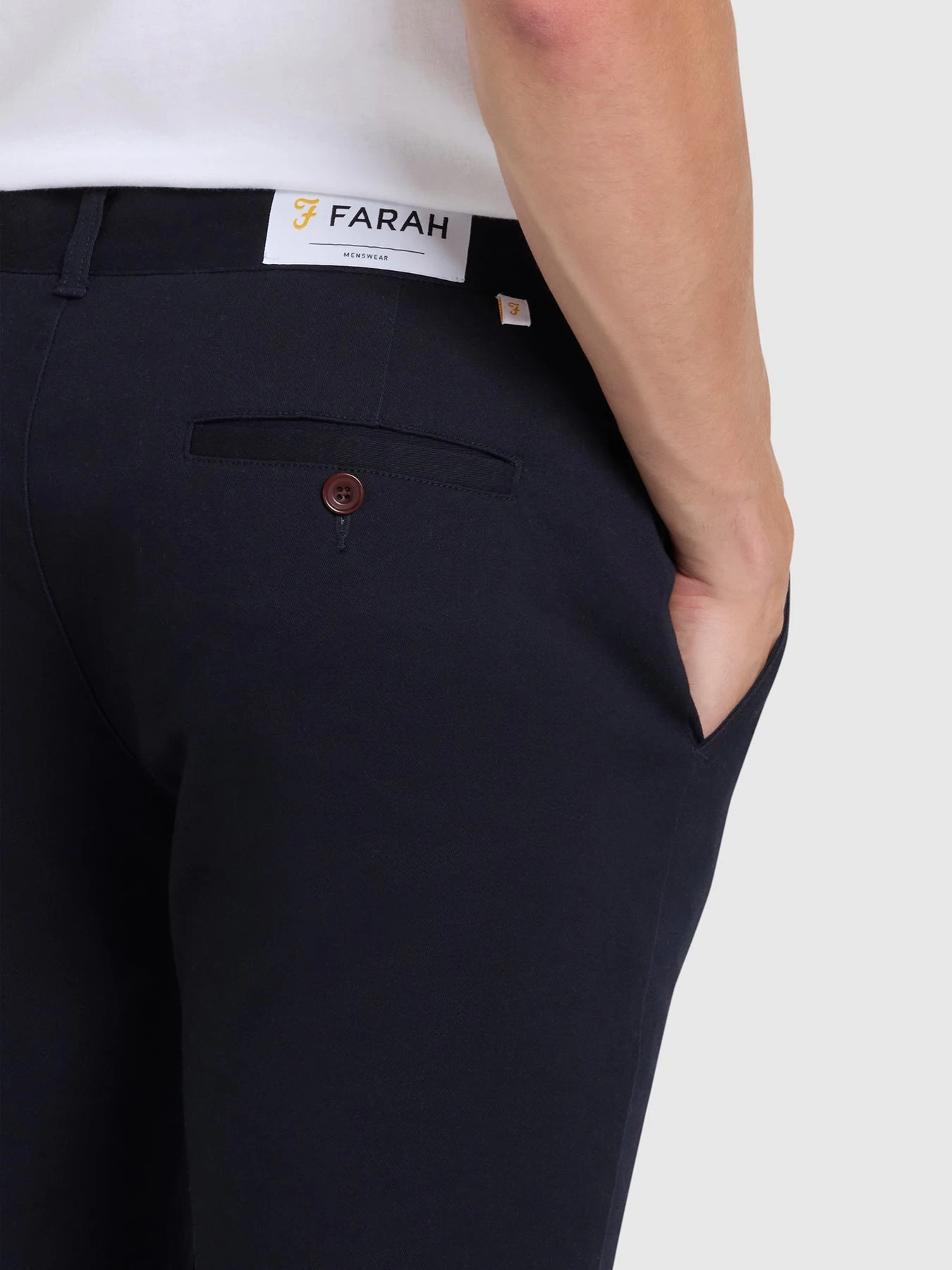 Farah Endmore Skinny Fit Organic Cotton Twill Chinos In True Navy 6 Farah Endmore Skinny Fit Organic Cotton Twill Chinos In True Navy - Image 4
