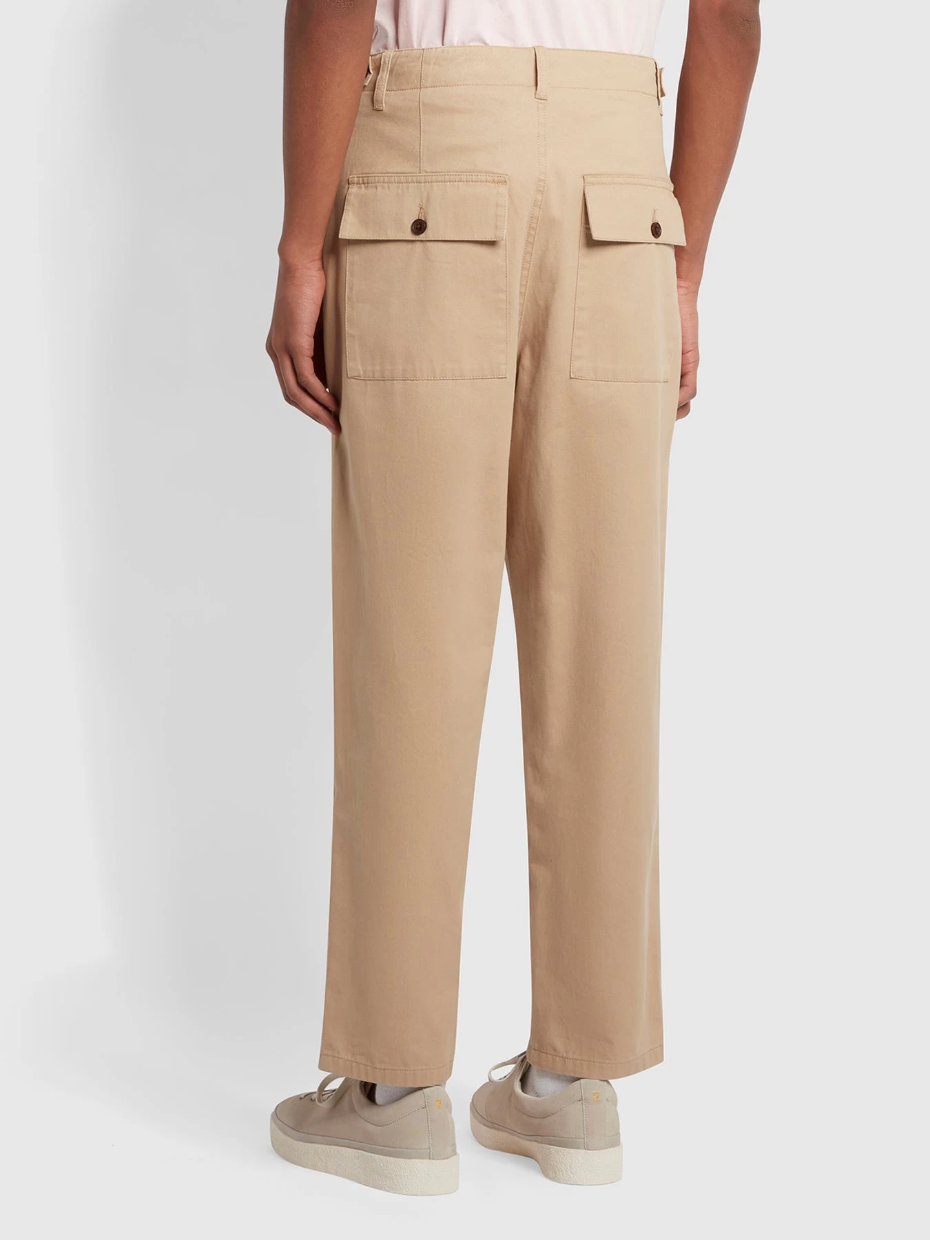 Farah Hawtin Relaxed Fit Twill Trousers In Light Sand 6 Farah Hawtin Relaxed Fit Twill Trousers In Light Sand - Image 4
