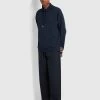 Farah Greenport Loose Fit Sweatpants In True Navy -Farah f4bmb003 412 alt2