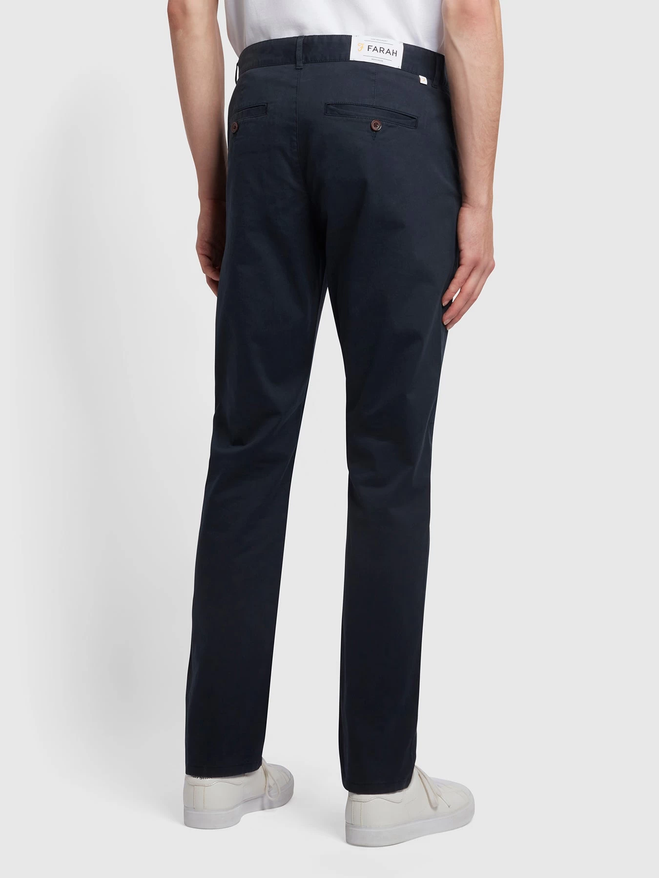 Farah Elm Regular Slim Fit Organic Cotton Twill Chinos In True Navy 6 Farah Elm Regular Slim Fit Organic Cotton Twill Chinos In True Navy - Image 4