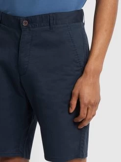 Farah Hawk Organic Cotton Chino Shorts In True Navy -Farah f4hs70q5 412 alt3
