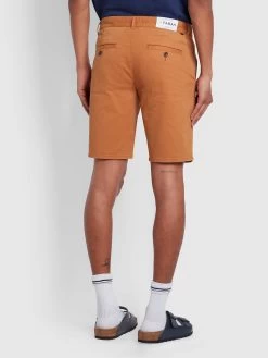 Farah Hawk Regular Fit Dye Twill Shorts In Gold -Farah f4hs9073 209 ALT1