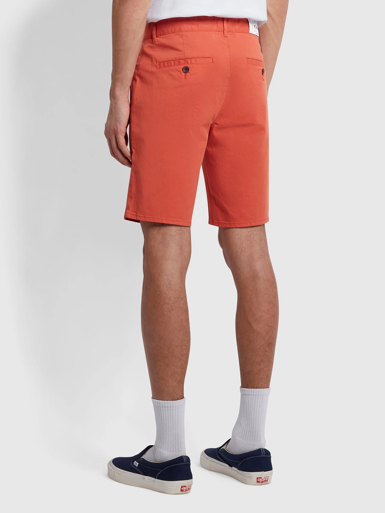 Farah Hawk Dyed Twill Chino Shorts In Topanga Orange 6 Farah Hawk Dyed Twill Chino Shorts In Topanga Orange - Image 4