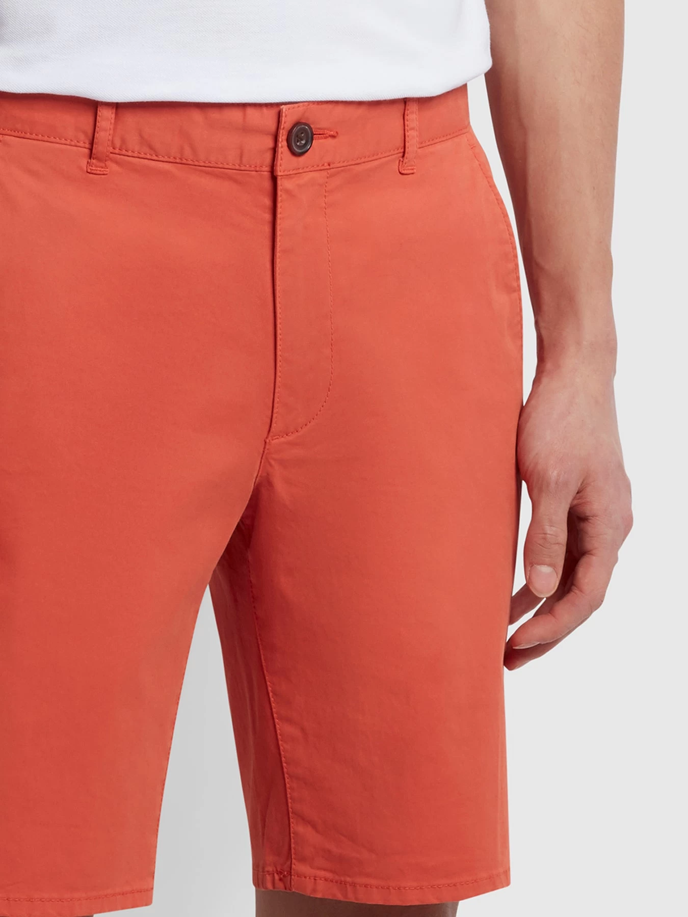 Farah Hawk Dyed Twill Chino Shorts In Topanga Orange 5 Farah Hawk Dyed Twill Chino Shorts In Topanga Orange - Image 3