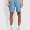 Farah Redwald Organic Denim Drawstring Shorts In Stone Wash -Farah f4hsb055 978