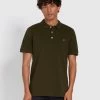 Farah Blanes Slim Fit Organic Cotton Polo Shirt In Evergreen -Farah f4hsb077 042 alt1