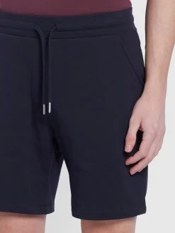 Farah Durrington Organic Cotton Jersey Shorts In True Navy -Farah f4hsb077 412 alt4