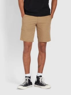 Farah Hawk Organic Cotton Chino Shorts In Beige