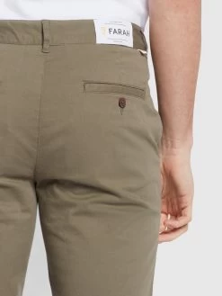 Farah Hawk Organic Cotton Chino Shorts In Vintage Green -Farah f4hsb095 310 alt3