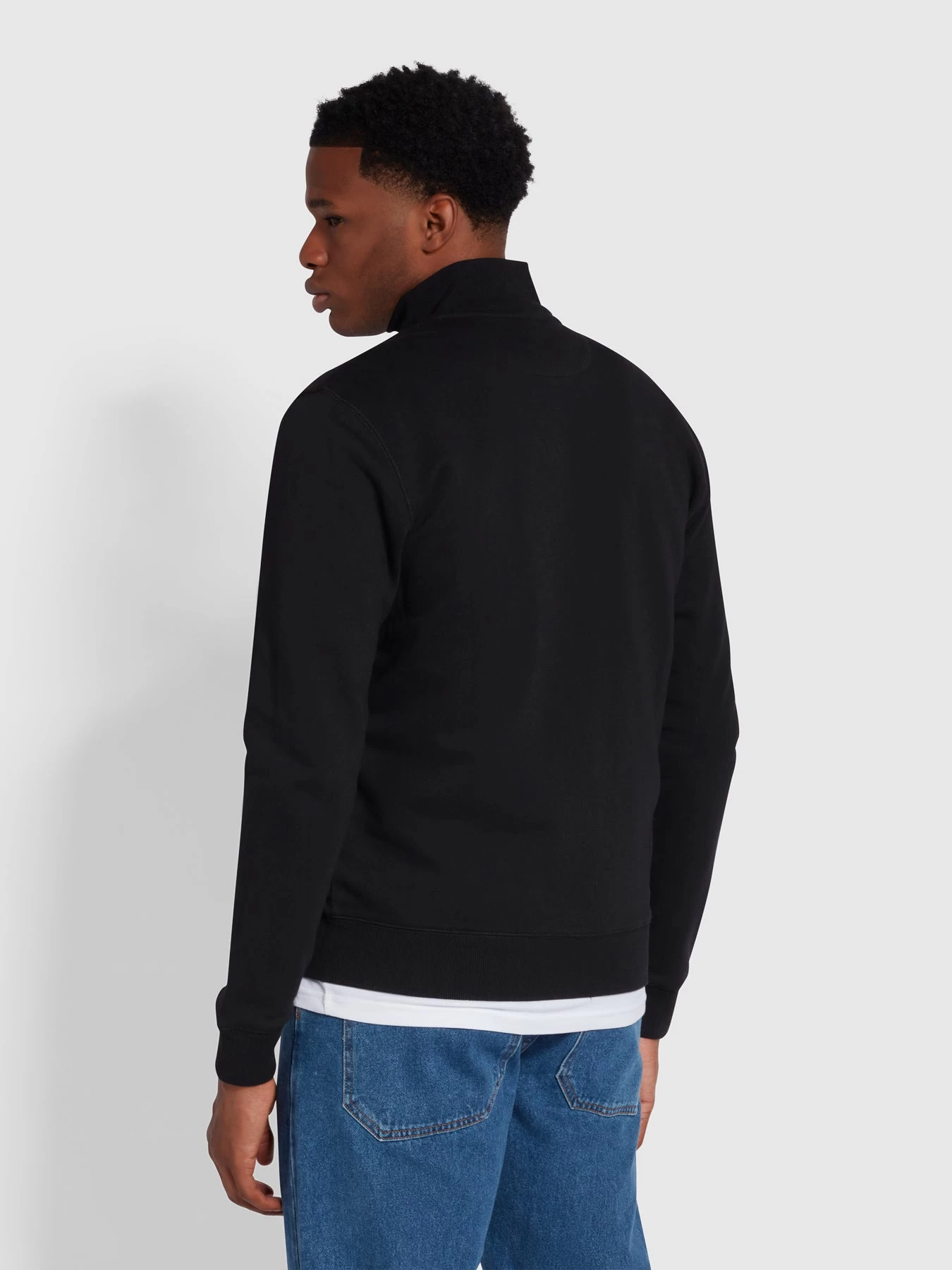 Farah Vance Organic Cotton Full Zip Sweatshirt In Black 6 Farah Vance Organic Cotton Full Zip Sweatshirt In Black - Image 4