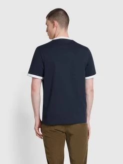 Farah Groves Regular Fit T-Shirt In True Navy -Farah f4kfd041 412 alt3