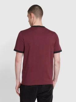 Groves Regular Fit T-Shirt In Farah Red -Farah f4kfd041 626 alt3