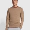 Farah Tim Slim Fit Crew Neck Sweatshirt In Beige 1 Farah Tim Slim Fit Crew Neck Sweatshirt In Beige -Farah f4kfd076 223 alt1